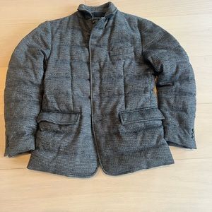 Moncler Rodin herringbone down jacket gray men’s size 3